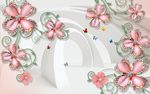 3D空间钻石花朵