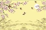 花鸟中式背景墙