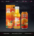 橙汁果汁维生素片包装平面图
