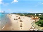 夏天海滩休闲游泳图