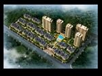 住宅小区别墅鸟瞰建筑效果图