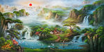 聚宝盆油画