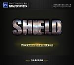 PSD特效字体金属钢片样式