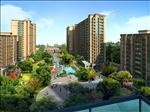 住宅小区内廷水景景观图