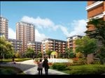 温馨住宅小区内庭美景小道效果图