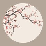 梅花中国风无框画