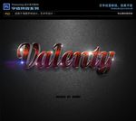 PSD字体特效红砂金属样式
