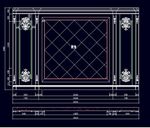 家装CAD实木背景雕花墙板背景