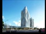 面包片高层商务大厦建筑效果图