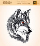 猛兽动物头部AI矢量图
