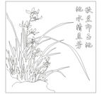 兰花玻璃装饰画