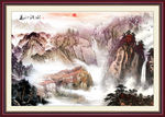 山水国画 山水