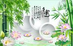 唐韵风景图电视背景墙