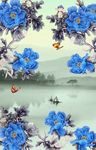 国画牡丹背景墙