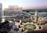 市中心欧商业不步行街建筑效果图