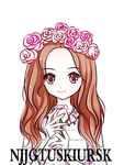 卡通手绘小美女