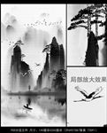 新中式墨色江南山水装饰画
