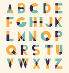 多彩拼接英文字母