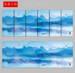 新中式背景墙冰晶画