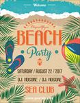 夏日海滩风情派对海报
