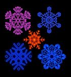 霓虹灯雪花素材