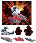 日本风海浪矢量图