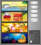 激情夏日海报背景板