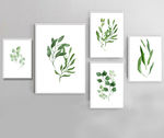 北欧简约小清新叶子植物装饰画无