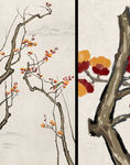 手绘中式花鸟图