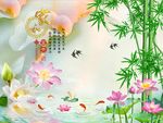 家和富贵竹子图