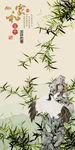 竹子玄关仙鹤