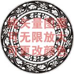 艺术花纹圆边框