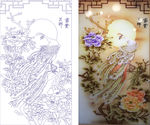 孔雀 牡丹花 富贵呈祥