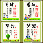 学校卷轴挂图