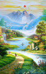 山水油画