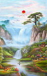 山水油画