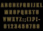 金色英文字母