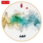 云海禅意山水背景墙