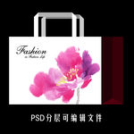 时尚购物 服装水墨手提袋