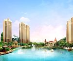 地产项目宽阔湖景分层效果图