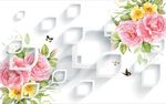 3D玫瑰花