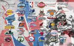 3D复古NBA篮球标志背景墙