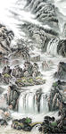 山水国画玄关