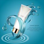 水润精华化妆品海报矢量素材