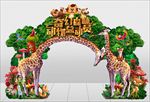 奇幻森林动物总动员创意长颈鹿门