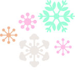 卡通雪花图案