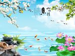 山水情风景图