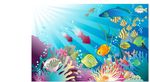 海底世界 海草 珊瑚