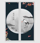中国风古典装饰画移门