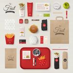 快餐餐饮智能品牌VI贴图